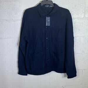 Polo Ralph Lauren Wool Blend Utility Shirt Jacket blue large, $298